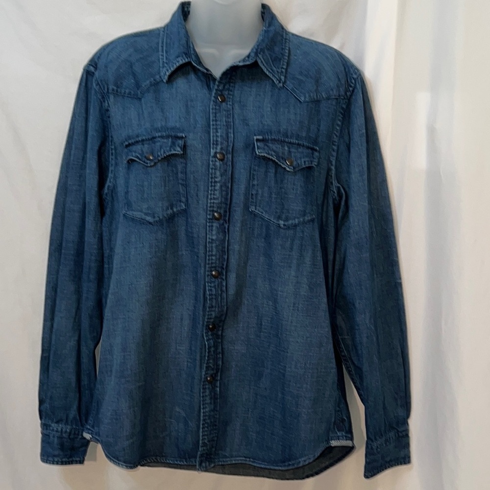 American Eagle Outfitters Vintage Fit Denim Shirt Size Large Western Rodeo
